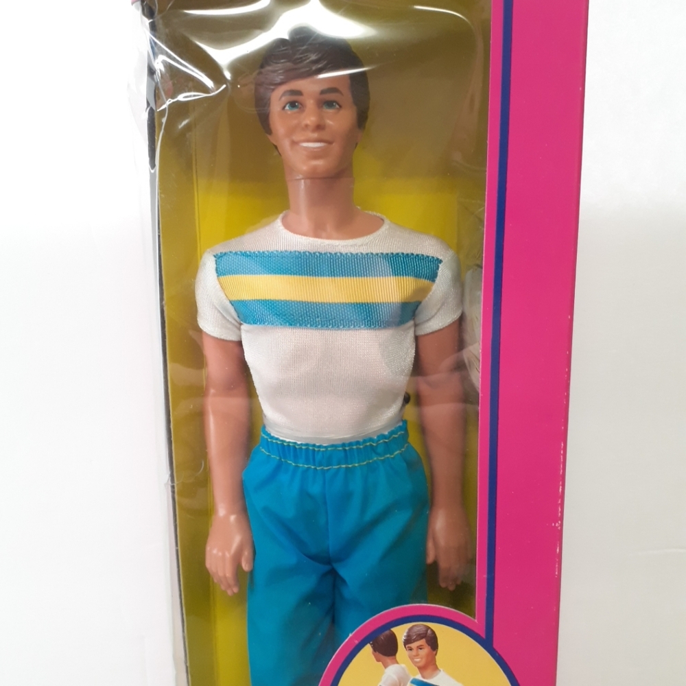 Barbie Great Shape Ken Doll With Workout Bag Mattel 1983 # 7318 NEW